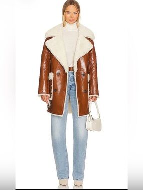 Elodie Shearling Coat 100% sheepskin US XS